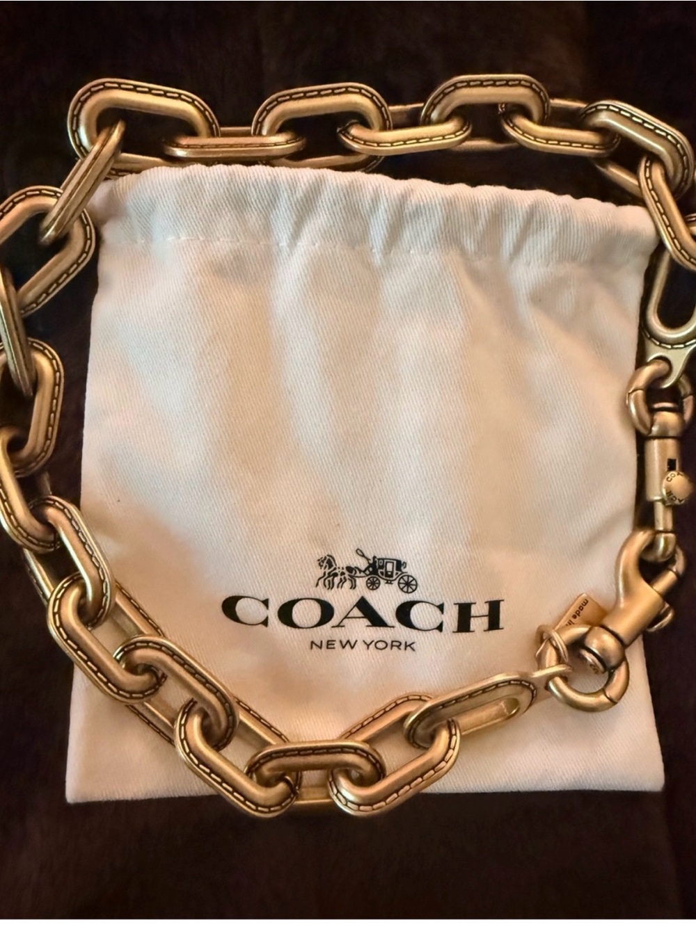 COACH Gold Chain Link Bracelet - Signature Hardware